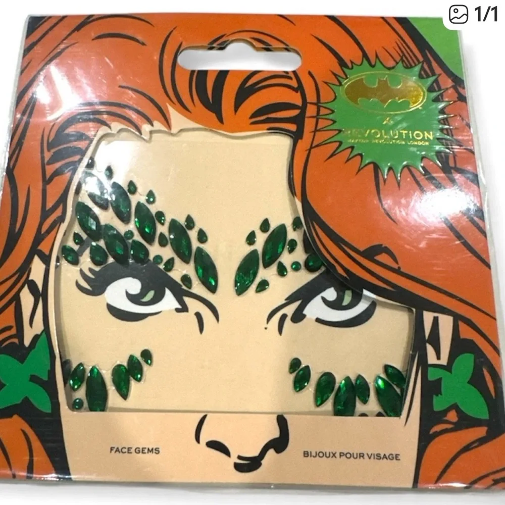 Revolution x Batman Poison Ivy Brush Set Face Gems Bundle NWT